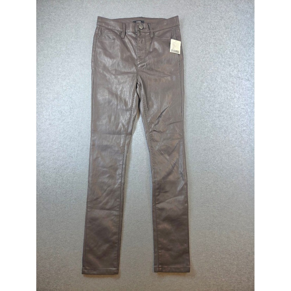BDG Urban Outfitters Brown Faux Leather Skinny Pants High Rise Size 24 NEW
